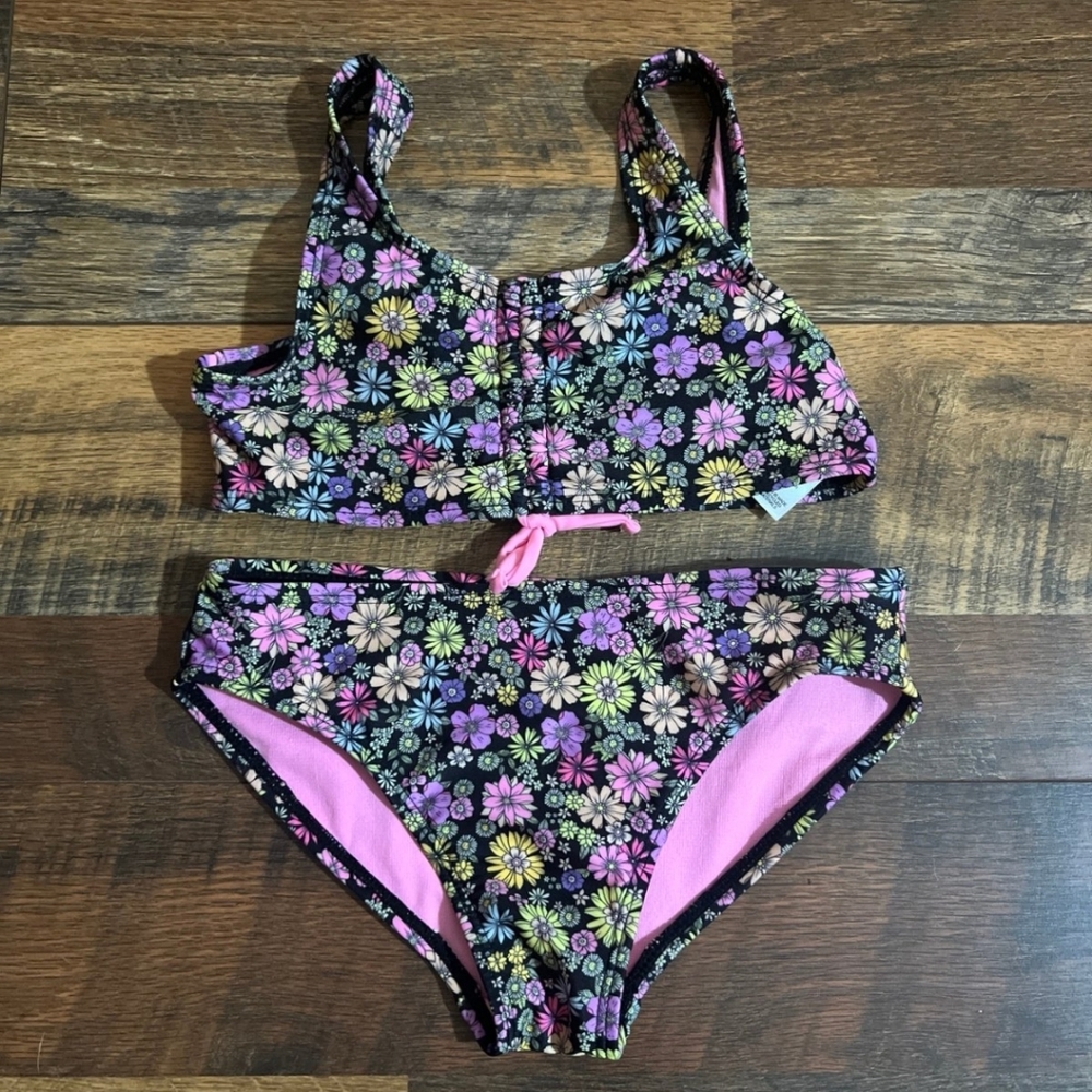 Girls Wonder Nation Floral Bikini Size 7/8